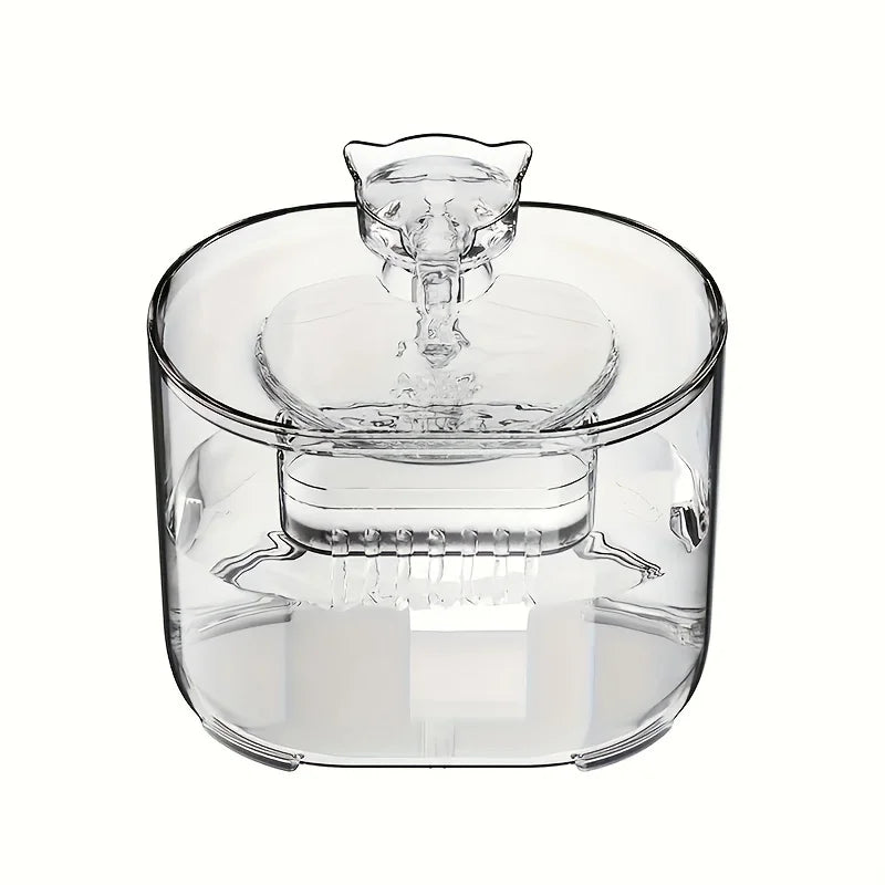 1Pc 2.2L Pet Water Fountain - Fountains with Automatic Water Dispenser, Fresh and Filtered Drinking Water, and Whisper Qu