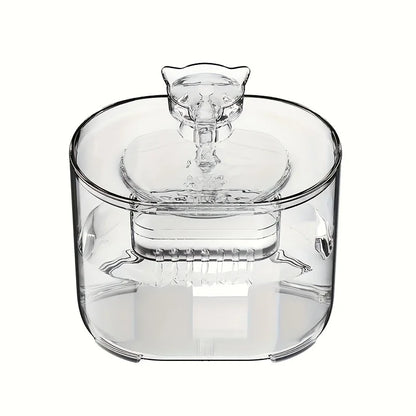 1Pc 2.2L Pet Water Fountain - Fountains with Automatic Water Dispenser, Fresh and Filtered Drinking Water, and Whisper Qu